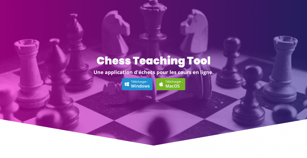 Picture showing the Homepage of the project Chess Teaching Tool